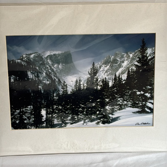 Rocky Mountain National Park Hallett Peak, Mountain Landscape Art Print Signed - Picture 2 of 7